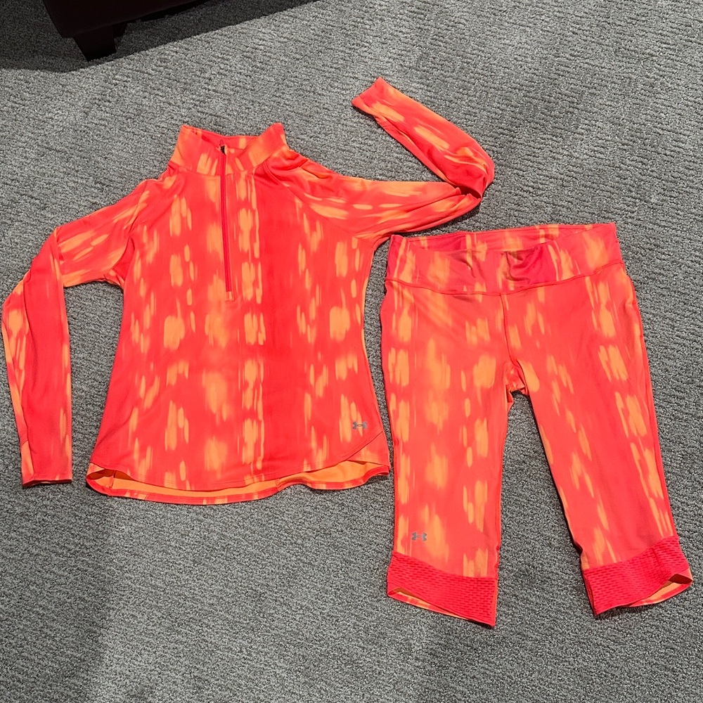 Under Armour Capri Set in Vibrant Orange
